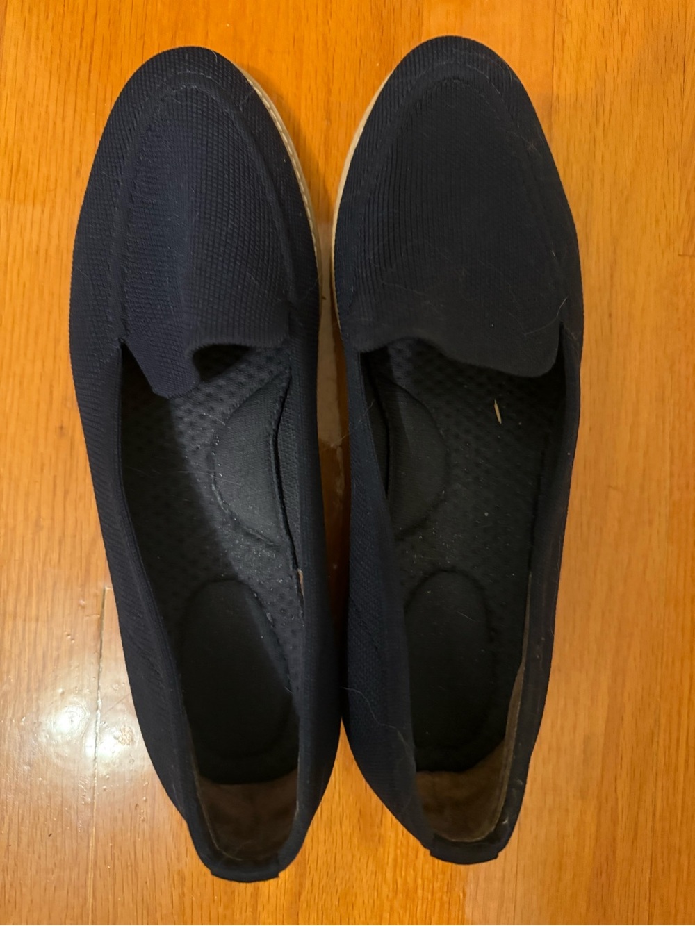 Kelly & Katie Navy Knit Slip-On Flats